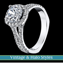 Vintage Engagment Rings, Halo Engagement Rings