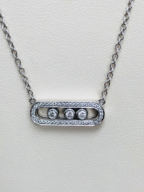 sliding diamond pendant